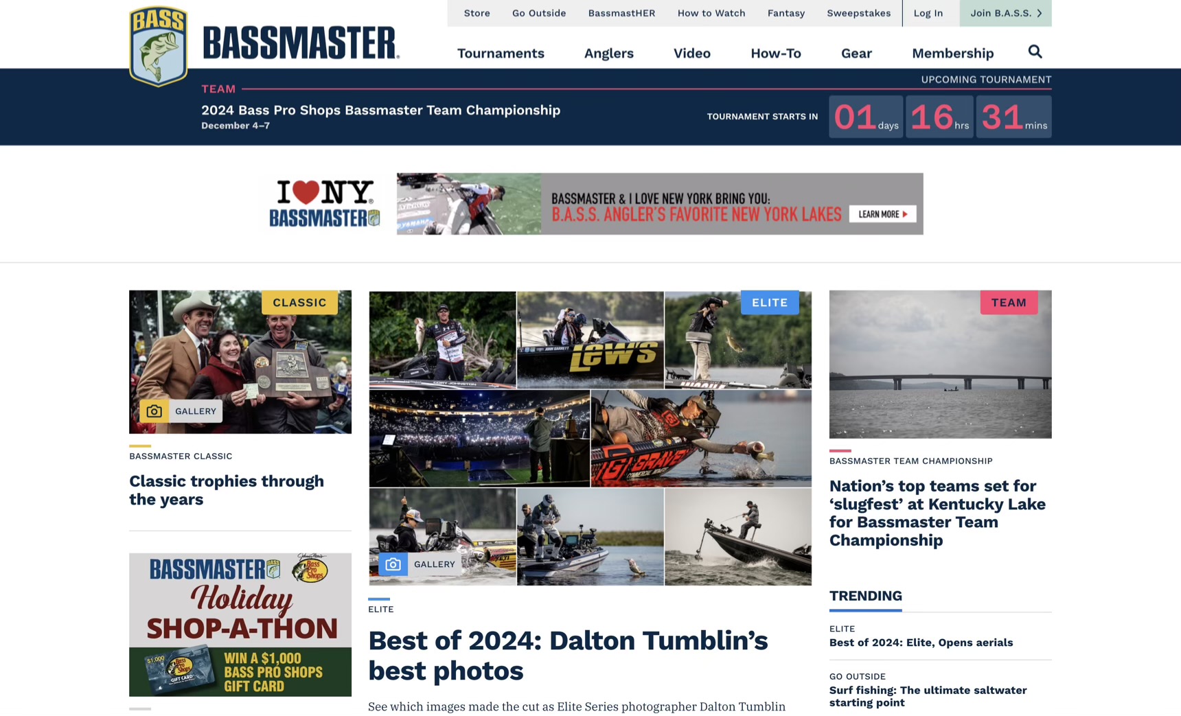 Bassmaster homepage