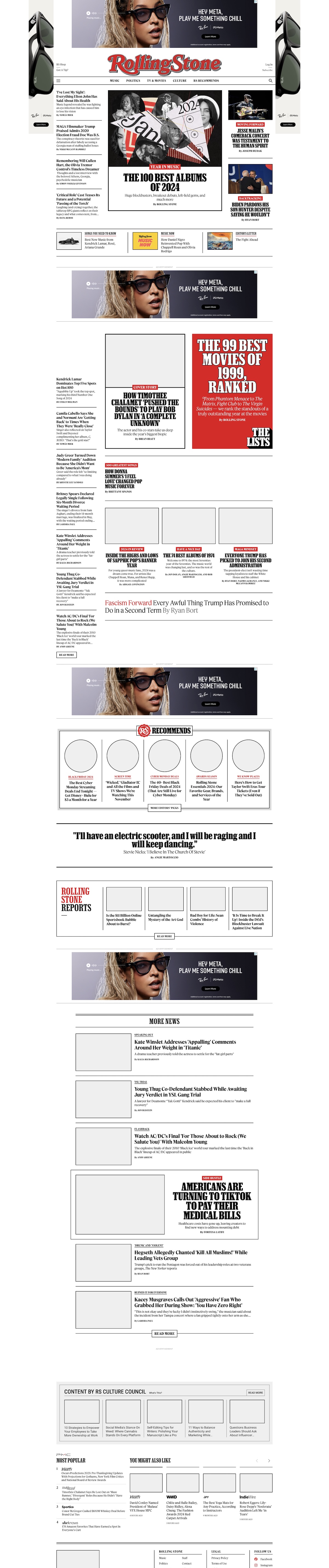 Rolling Stone homepage